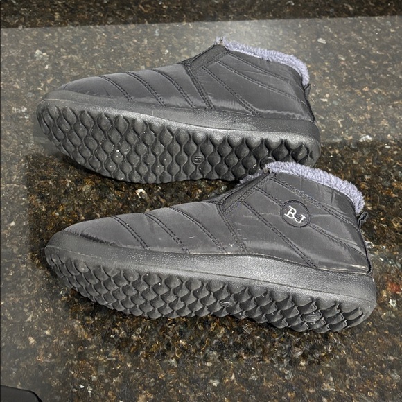 BJ Womens Fashionbanana Black Quilted Ankle Bootie 41/ 10.5 Waterproof Slip-On - Picture 9 of 12